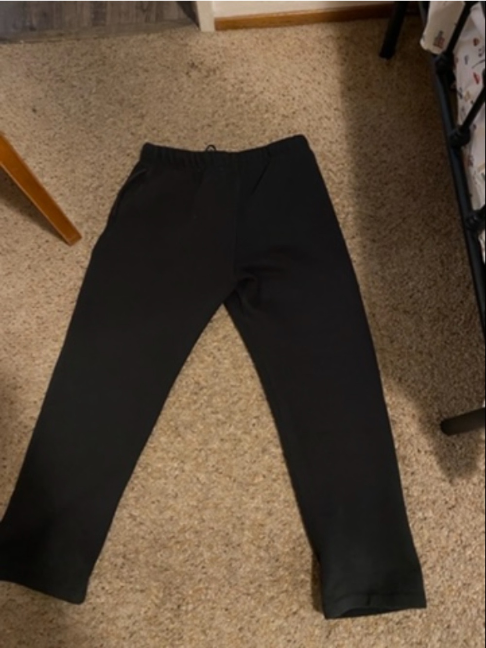 Mens Essential Sweatpants Black Size M
